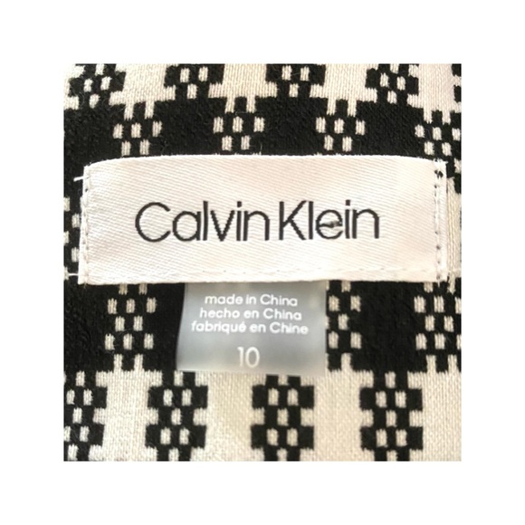 Calvin Klein Sleeveless Houndstooth Pattern Dress - Picture 10 of 11